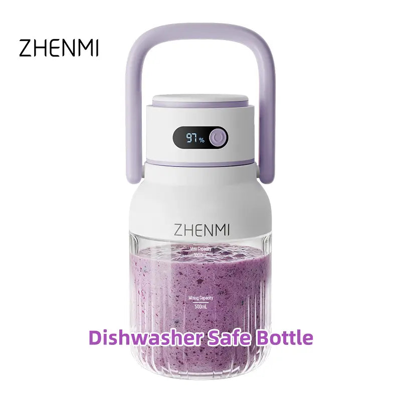 Portable Cordless Blender 33oz BPA-Free USB Rechargeable Smoothie Maker for Ice Crushing & Two Servings